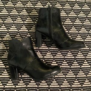 Black Leather Booties